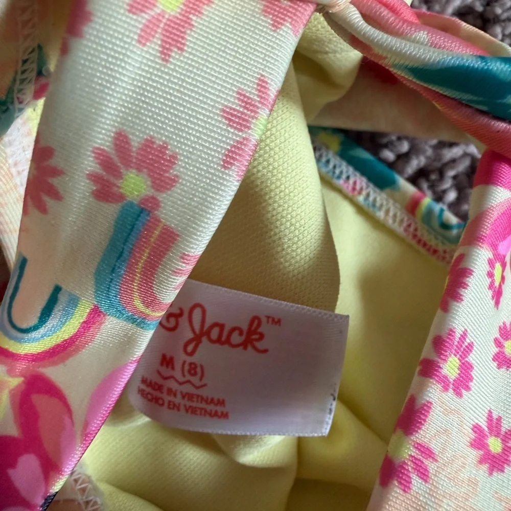 Preloved Cat & Jack Kids Swimwear - Yellow with Pink and Blue Floral